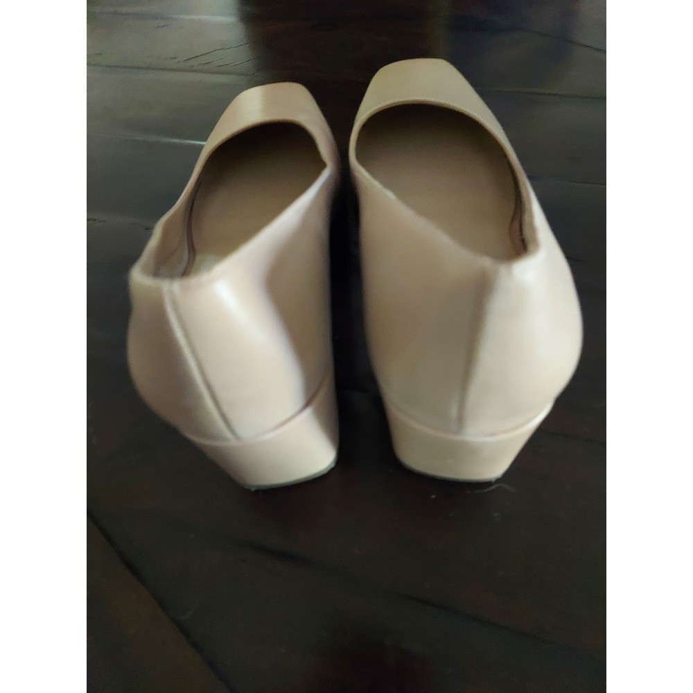 Naturalizer Karina Beige Leather Square Toe Block Heel Pumps Womens 7.5W - Picture 6 of 8